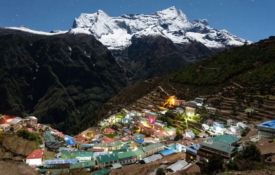 Night-View-of-Namche-Bazzar
