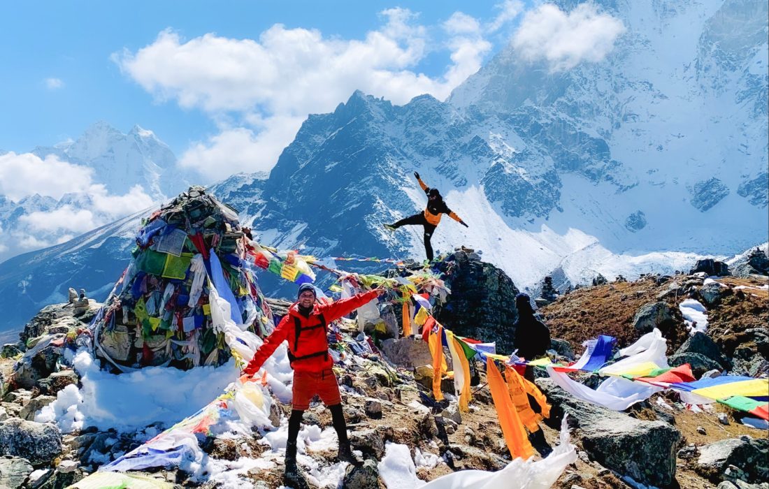 Ours_Everest_Base_Camp_EBC_Nepal_Trekkers_Flags_Fun